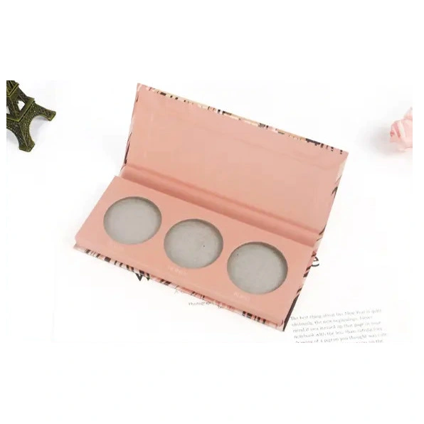 Paleta de sombras vazia de 3 cores na moda