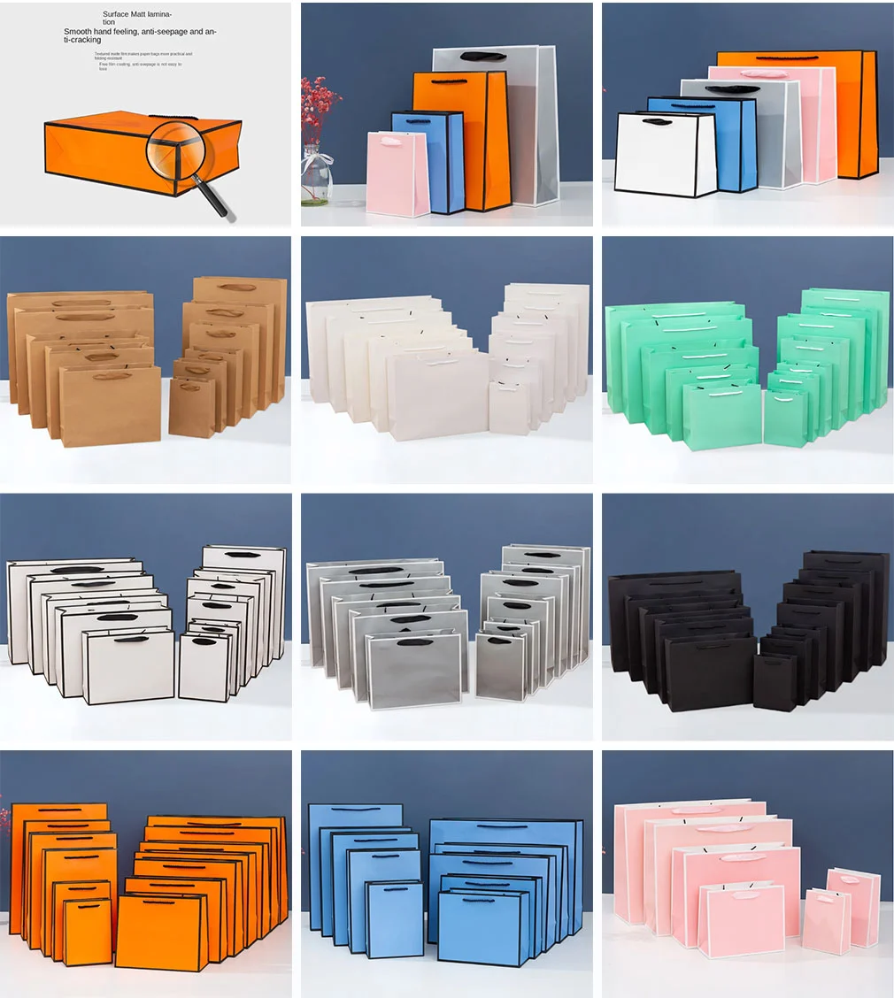 Color Gift Carrying Paper Bags Festive Gift Packaging Clothing Shopping Bag Various Sizes And Colors Available Color Gift Carrying Paper Bags Festive Gift Packaging Clothing Shopping Bag Various Sizes And Colors Available