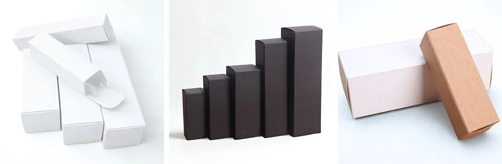 White Black Kraft Paper Lipstick Essential Oil Box Dropper Bottle Cosmetics Gift Paper Box
